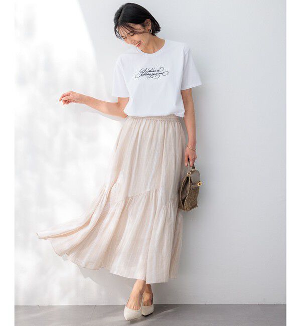 23区「【洗える】LIBECO ティアード スカート」|スカート|