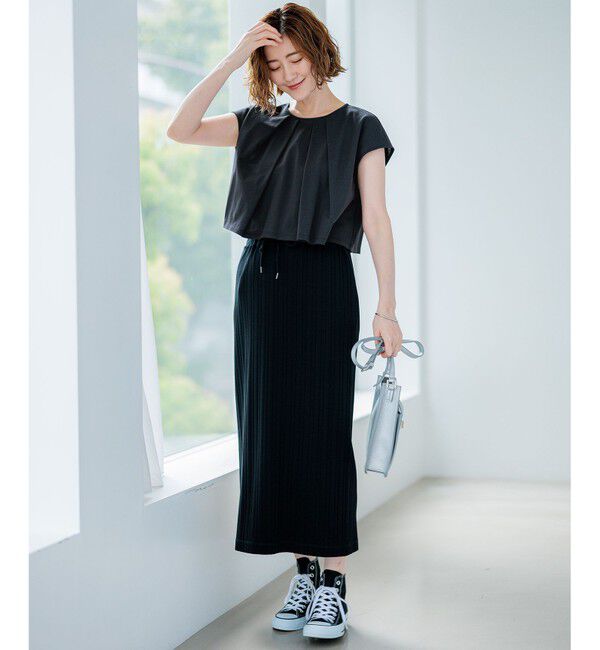 23区「【SLOW/一部店舗限定】ランダムリブフライス スカート」|スカート|