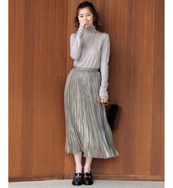 23区「シャイニー プリーツスカート」|スカート|