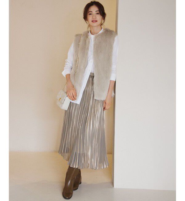 23区「シャイニー プリーツスカート」|スカート|