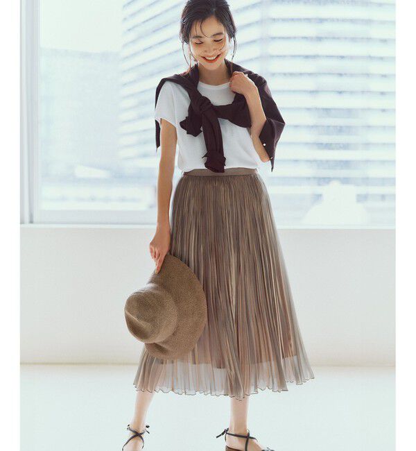 23区「シャイニー プリーツスカート」|スカート|