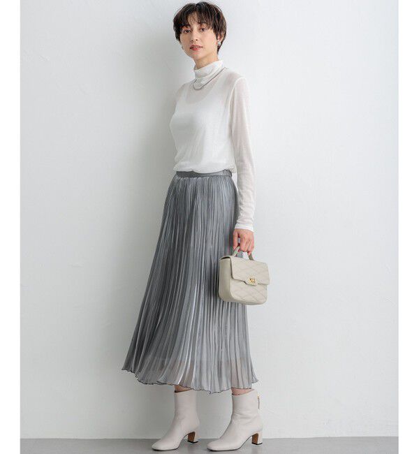 23区「シャイニー プリーツスカート」|スカート|