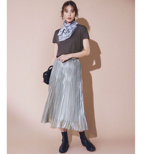 23区「シャイニー プリーツスカート」|スカート|