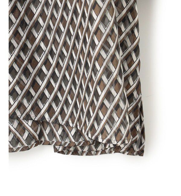 23区「【洗える】Ratti コラージュプリント ギャザー ブラウス」|シャツ・ブラウス|