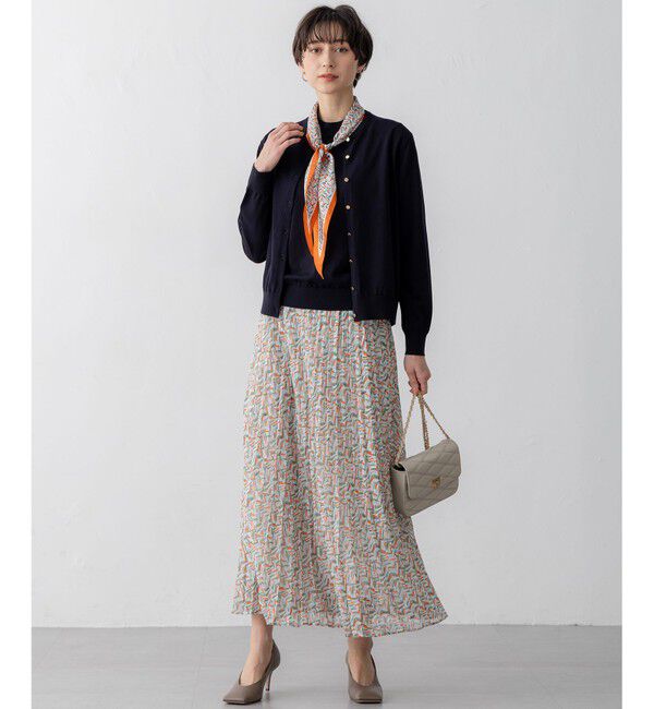 23区「【Oggi5月号掲載/洗える】プレミアムビオコットン 半袖 ニット」|ニット・セーター|