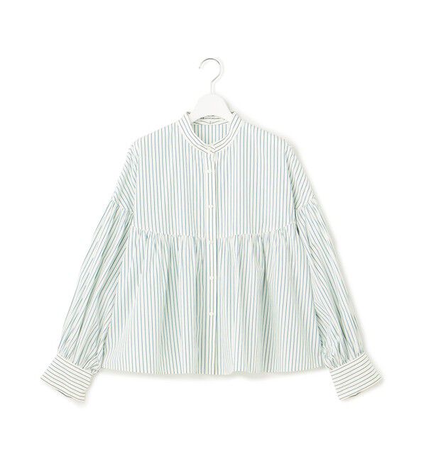 23区「【洗える】CANCLINI ギャザー フレア ブラウス」|シャツ・ブラウス|