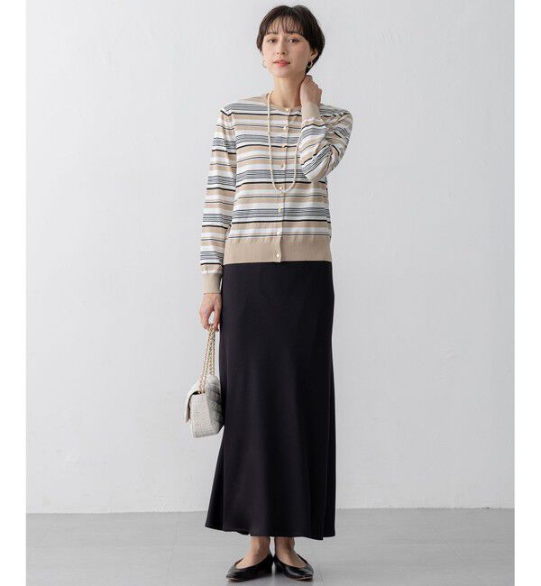 23区「【吸水速乾/防シワ】ジョーゼットサテン ナロー スカート」|スカート|