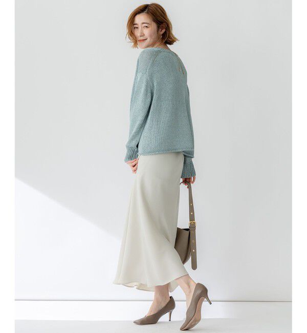 23区「【吸水速乾/防シワ】ジョーゼットサテン ナロー スカート」|スカート|