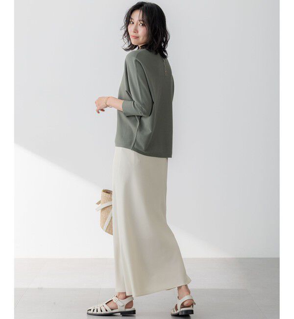 23区「【吸水速乾/防シワ】ジョーゼットサテン ナロー スカート」|スカート|