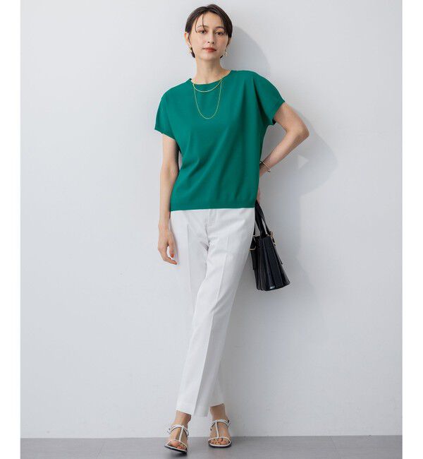 23区「【新色追加/洗える】レーヨンポリエステルストレッチ プルオーバー ニット」|ニット・セーター|