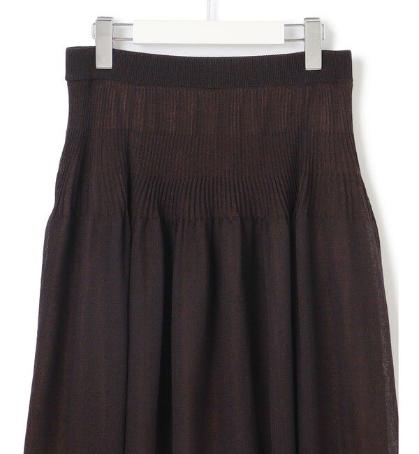 23区「【洗える】シャイニーシアーニット フレア スカート」|スカート|