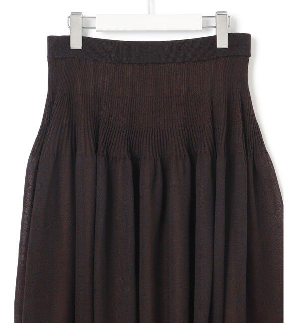 23区「【洗える】シャイニーシアーニット フレア スカート」|スカート|
