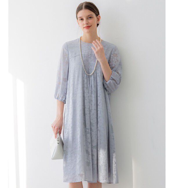 23区「【APPLAUDIR】フラワーサテンオパール ドレス」|ドレス|ｸﾞﾚｲｯｼ