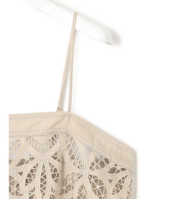 23区「【好評につき新色追加/汗じみ防止】エンブロイダリージャージー レースキャミソール付き カットソー」|Tシャツ・カットソー|