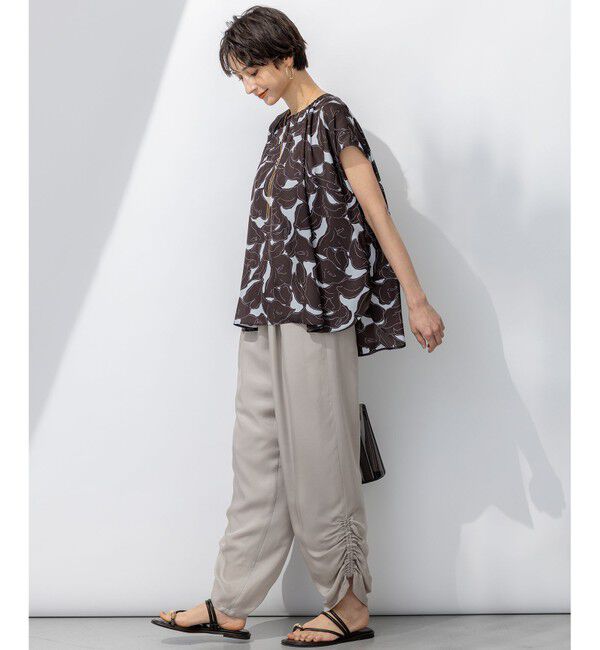 23区「【接触冷感/洗える】フィブリルツイル シャーリング パンツ」|その他|