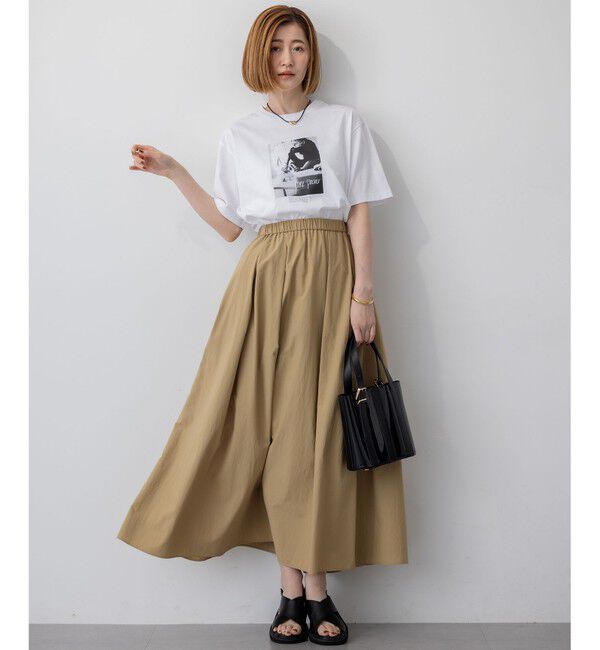 23区「【SLOW/一部店舗限定】UVカット/撥水/接触冷感 ナイロンタスランタフタ スカート」|スカート|