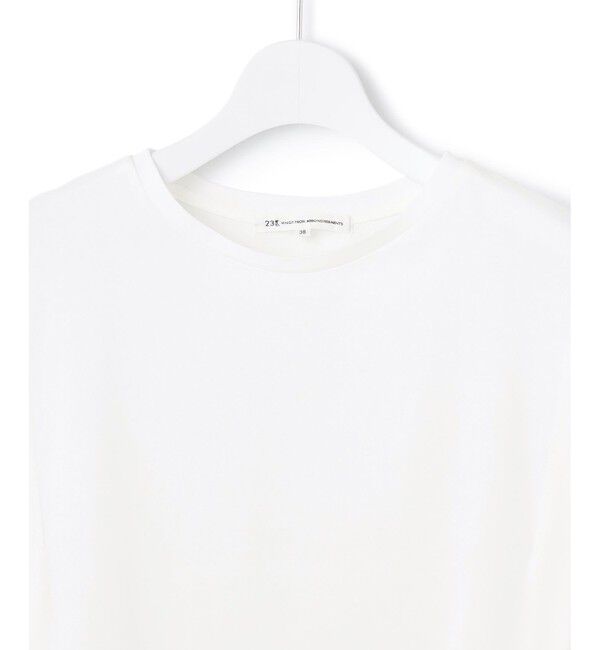 23区「【洗える】コンパクトヤーン フレアデザイン ノースリーブ カットソー」|Tシャツ・カットソー|