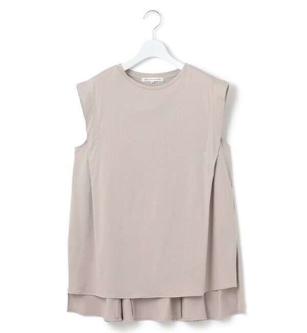 23区「【洗える】コンパクトヤーン フレアデザイン ノースリーブ カットソー」|Tシャツ・カットソー|