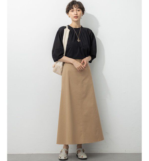 23区「【洗える】クリアトリコットジャージー ギャザーフォルム カットソー」|Tシャツ・カットソー|