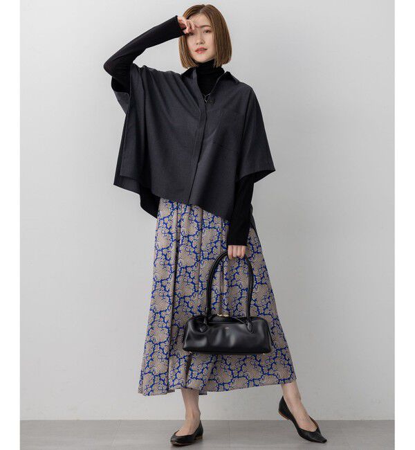 23区「【洗える】TWマットクロス ポンチョシルエット シャツ」|シャツ・ブラウス|