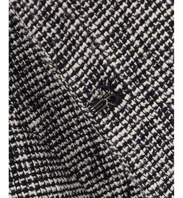 ANY SIS「ミニライトボーダー ジャケット」|ノーカラージャケット|