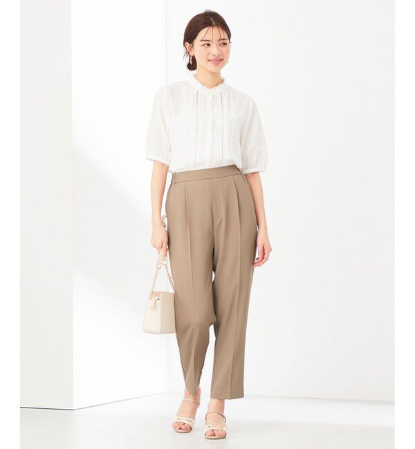 ANY SIS「【洗える】フリルスタンドピンタック ブラウス」|シャツ・ブラウス|