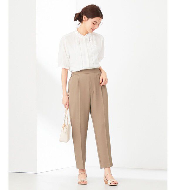 ANY SIS「【洗える】フリルスタンドピンタック ブラウス」|シャツ・ブラウス|