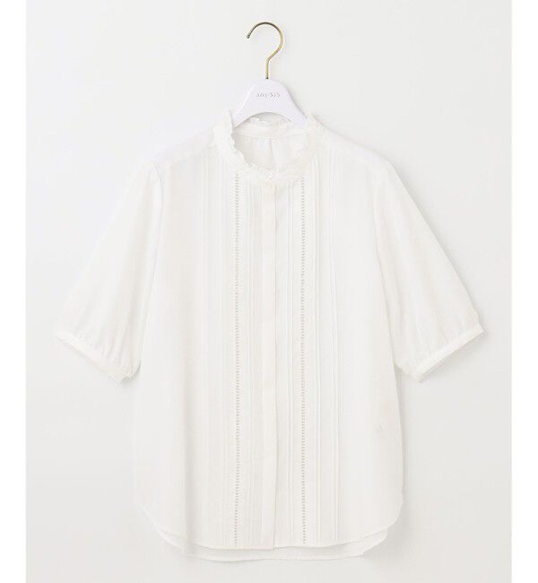 ANY SIS「【洗える】フリルスタンドピンタック ブラウス」|シャツ・ブラウス|