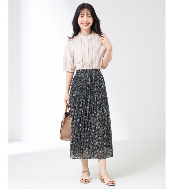 ANY SIS「【洗える】フリルスタンドピンタック ブラウス」|シャツ・ブラウス|