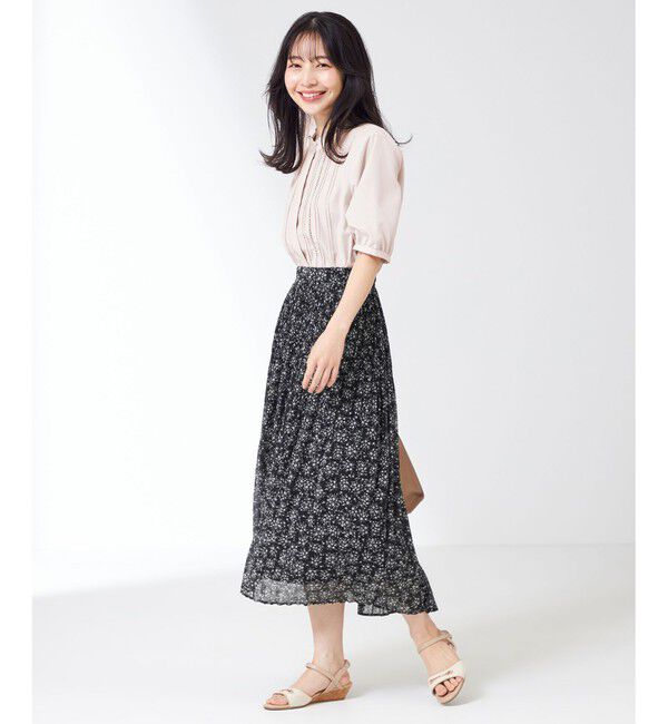 ANY SIS「【洗える】フリルスタンドピンタック ブラウス」|シャツ・ブラウス|