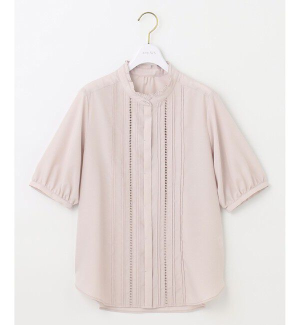 ANY SIS「【洗える】フリルスタンドピンタック ブラウス」|シャツ・ブラウス|