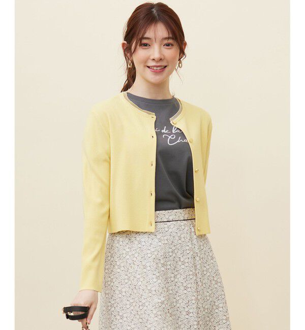 ANY SIS「【洗える】レースネックショートレングス カーディガン」|カーディガン|ﾗｲﾄｲｴﾛ