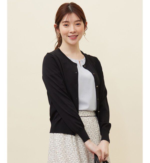 any SiS「【接触冷感 / UVケア】ベーシッククールタッチ カーディガン」|カーディガン|ブラック