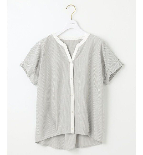 ANY SIS「【洗える】シルケットストライプスキッパー カットソー」|Tシャツ・カットソー|