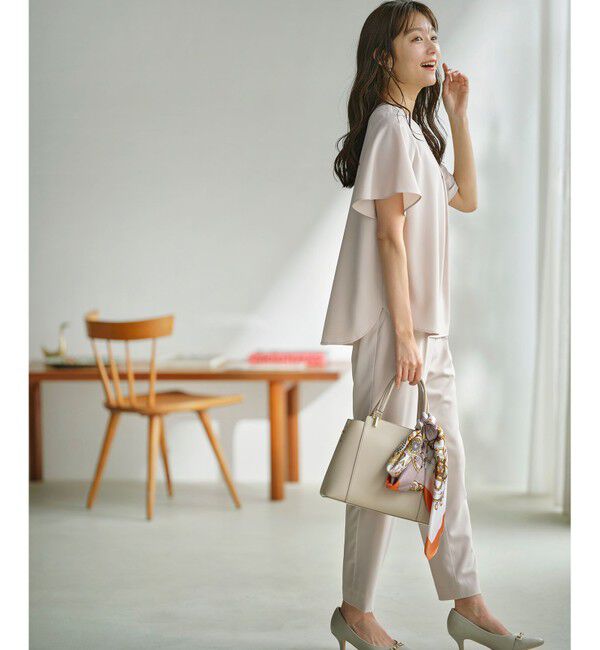 ANY SIS「【接触冷感・UVカット・吸水速乾】サラキレイ ブラウス」|シャツ・ブラウス|