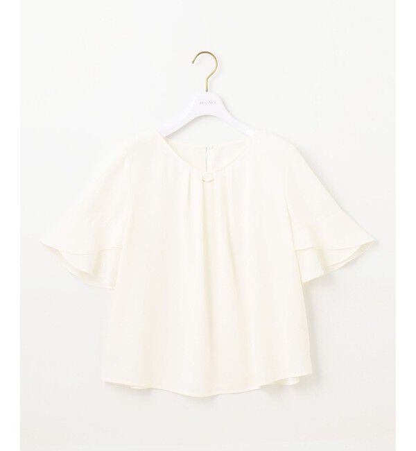 ANY SIS「【洗える】ラッフルフレアビジュー ブラウス」|シャツ・ブラウス|