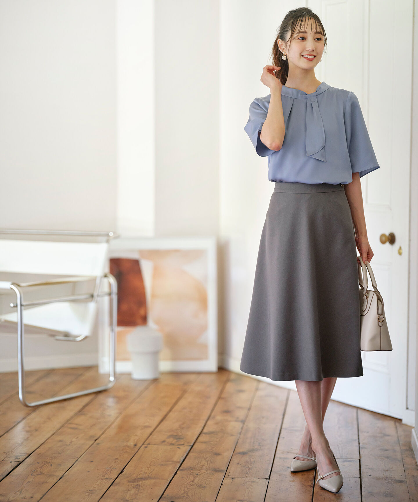 any SiS「【セットアップ対応】ビューティーツイルストレッチ フレアスカート」|スカート|