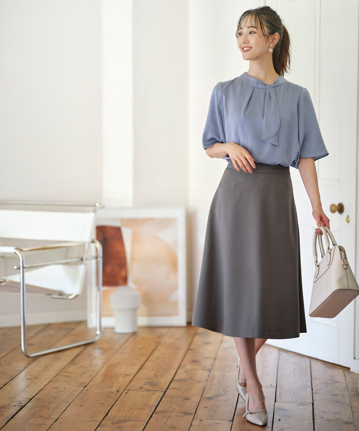 any SiS「【セットアップ対応】ビューティーツイルストレッチ フレアスカート」|スカート|