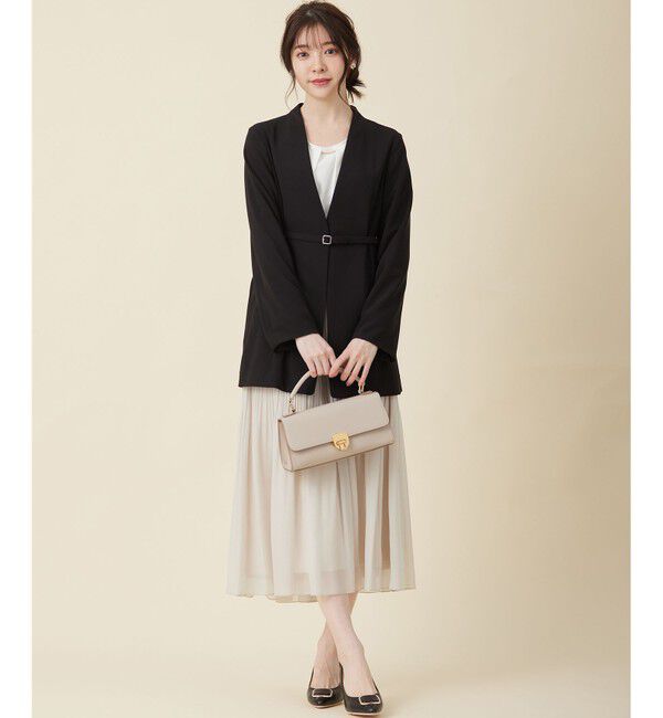 any SiS「【洗える】セレモニースリットスリーブ ジャケット」|ノーカラージャケット|