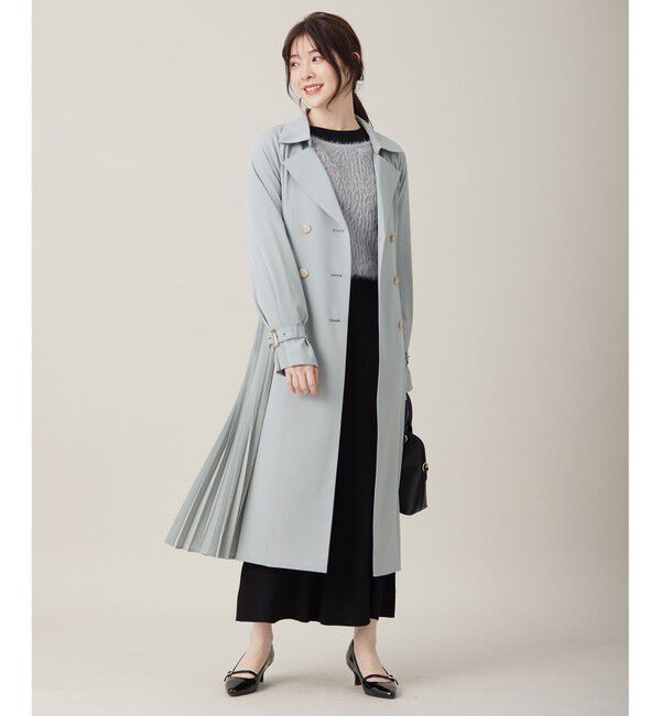 any SiS「【UVカット・花粉ガード】プリーツデザイントレンチ コート」|トレンチコート|