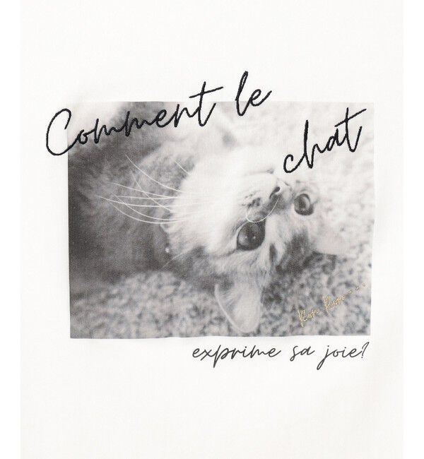 ANY SIS「【貴島明日香さんコラボ】チュールレイニャード猫 Tシャツ」|Tシャツ・カットソー|