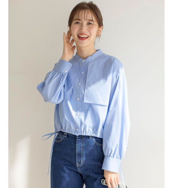ANY SIS「【UVカット・接触冷感・速乾】クロップトヨークハオリ シャツ」|シャツ・ブラウス|