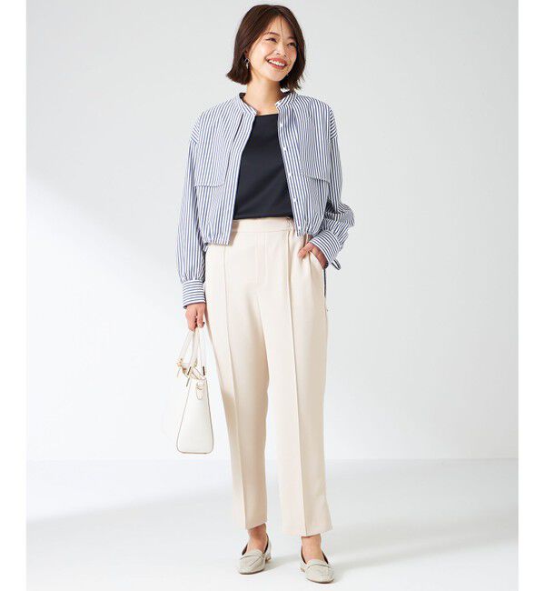 ANY SIS「【UVカット・接触冷感・速乾】クロップトヨークハオリ シャツ」|シャツ・ブラウス|