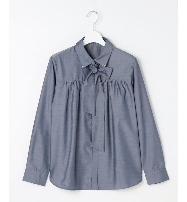 ANY SIS「ボウタイ付きビジュー シャツ」|シャツ・ブラウス|