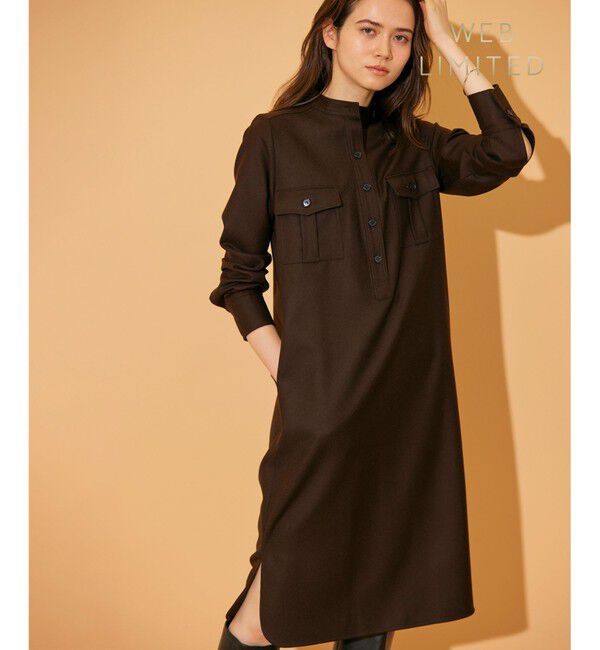 BEIGE,「【WEB限定】MONTE ROSA / Ⅰラインワンピース」|ワンピース|Brown