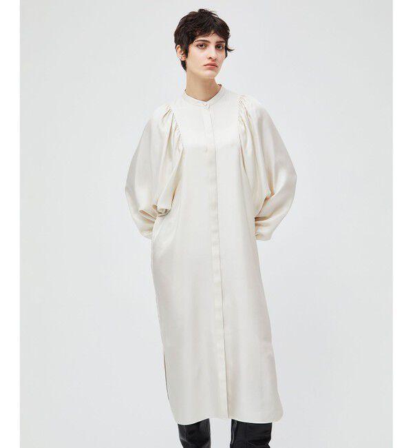 BEIGE,「【洗える】LISERONS / シルクパフワンピース」|ワンピース|Ecru