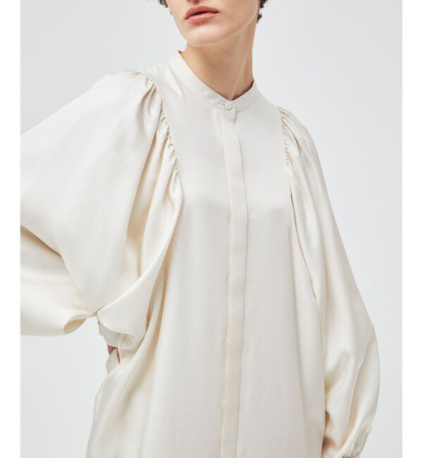 BEIGE,「【洗える】LISERONS / シルクパフワンピース」|ワンピース|