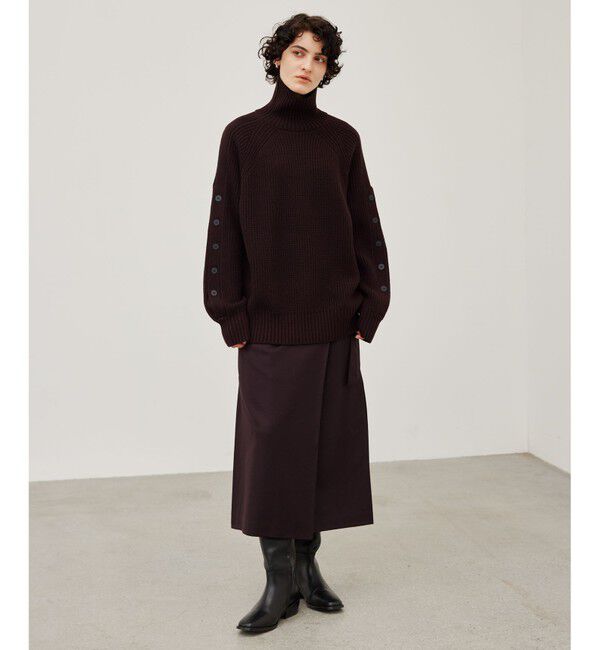 BEIGE,「TERNES / ウールナローラップスカート」|スカート|