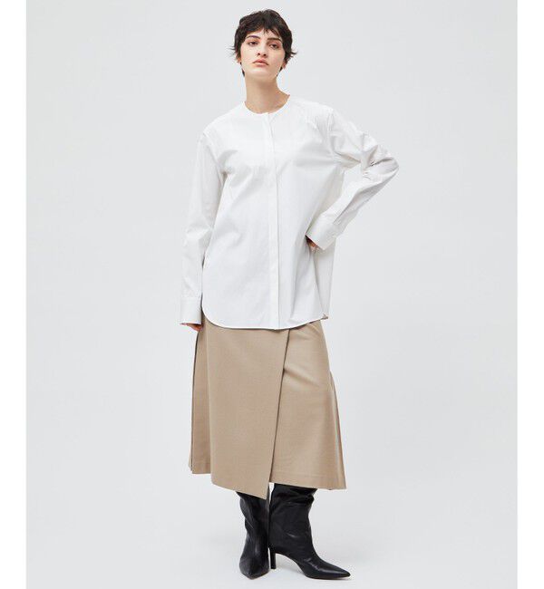 BEIGE,「TERNES / ウールナローラップスカート」|スカート|