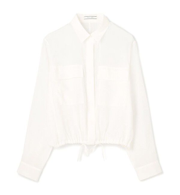 BEIGE,「【洗える・Precious 6月号掲載】PAULINE / ビックポケットドロストリネンブラウス」|シャツ・ブラウス|